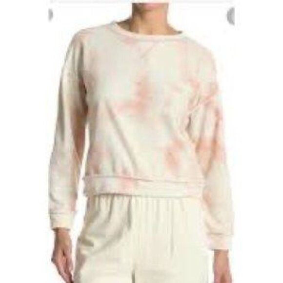 New Kirious Reverse Stitch Crewneck Tie Dye Oversize Sweatshirt Small Women Pink - Picture 1 of 10